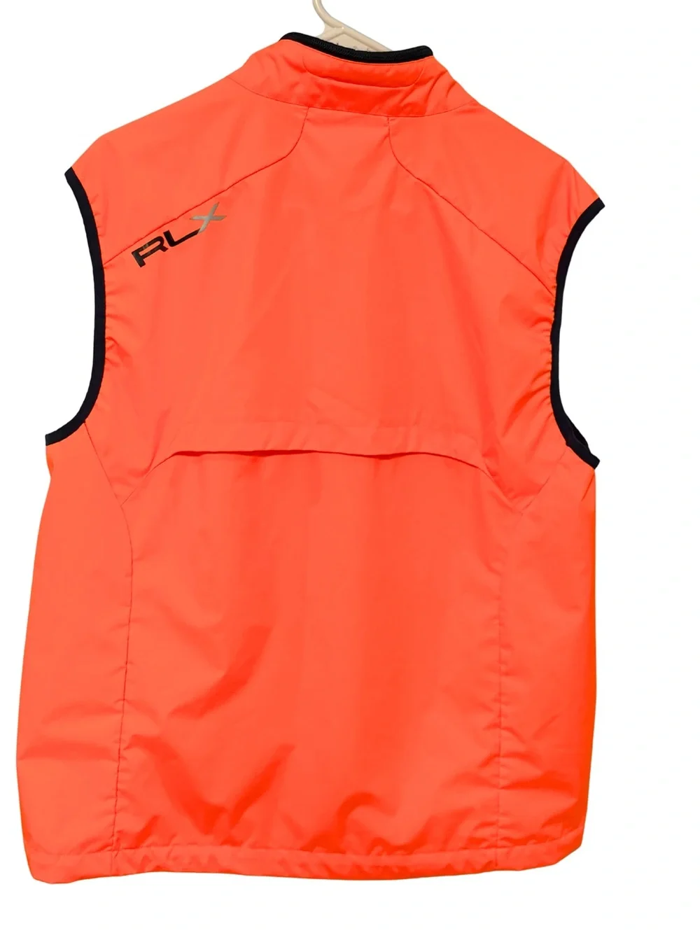 Polo Ralph Lauren RLX Neon Orange Full Zip Golf Wind Vest Men’s Large